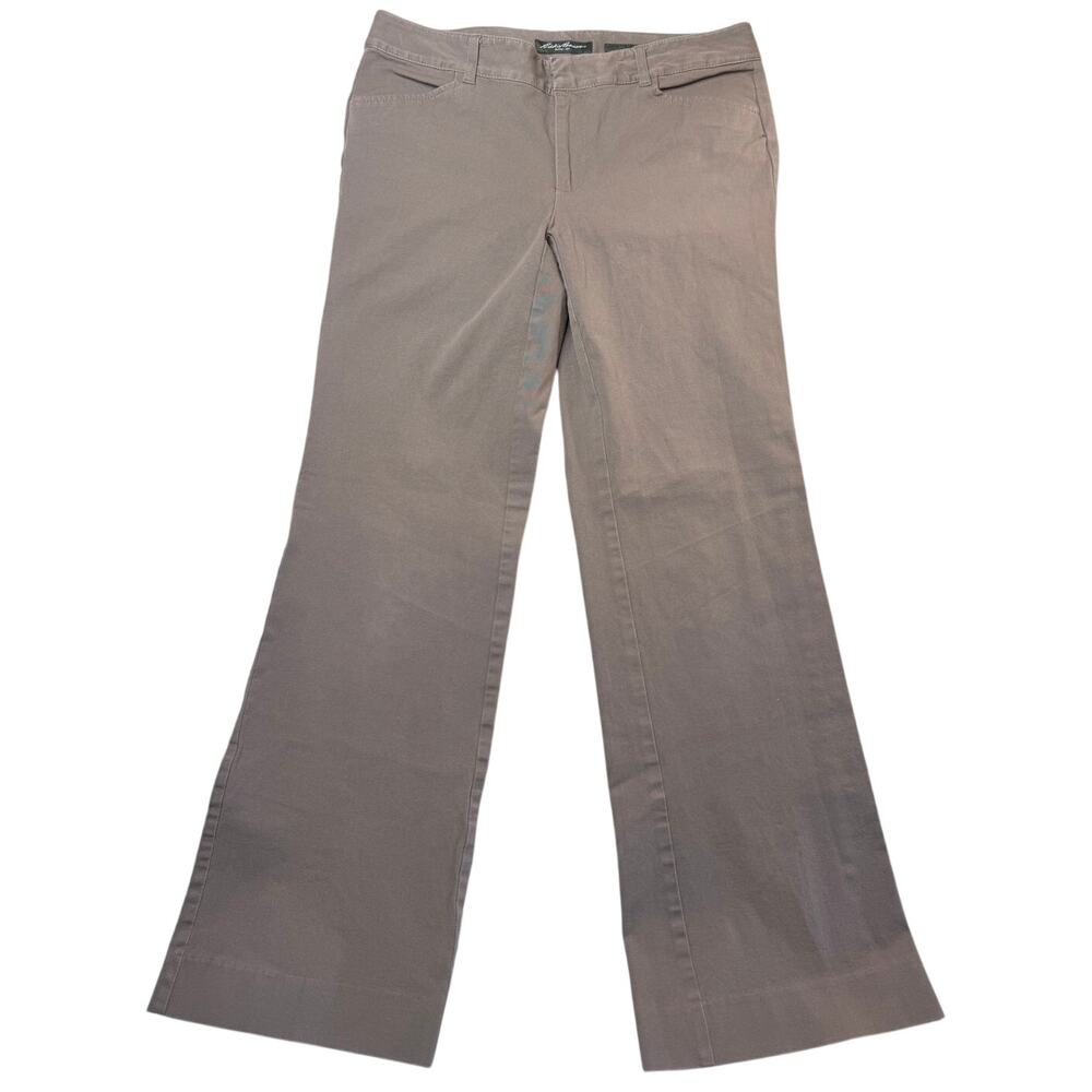 Eddie Bauer Shaw Fit Cotton Blend Bootcut Chino Pants Sz 8 Women Utility Casual